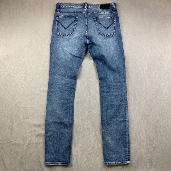 John Varvatos USA Mens Pants 30 Blue Jeans Wight Skinny Cotton Stretch 30x32 - Picture 12 of 14